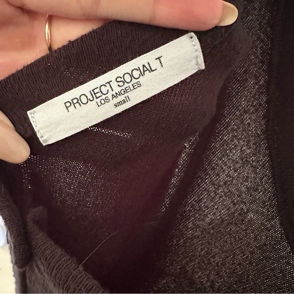 Project Social T Oversized Long Sleeve Tee Size Small Black - Picture 2 of 3